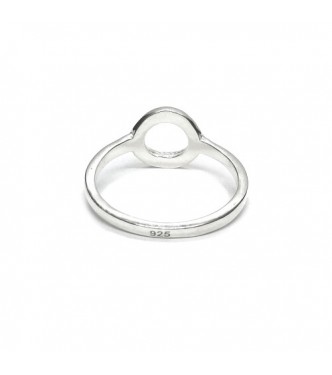 R002419 Genuine Sterling Silver Minimalist Ring Circle Solid Hallmarked 925 Handmade